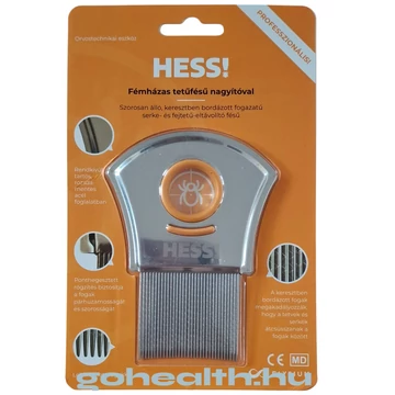 HESS! Fémházas tetűfésű nagyítóval HESS! Fémházas tetűfésű nagyítóval