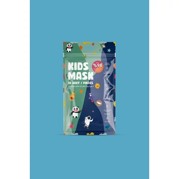 Submed type II 3-rétegű, egyszer használatos gyermek orvosi arcmaszk - 10 db - Kék