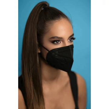 Jiada FFP2 CE 0370 szelep nélküli maszk fekete 1db