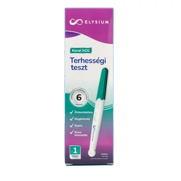  Elysium korai kimutatású terhességi teszt - hCG 10 mIU/ml - 1 db Lejárati dátum: 2028.01.22