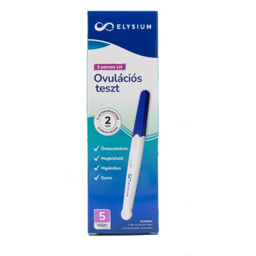 Elysium ovulációs teszt - LH 30 mIU/ml - 5 db  - <strong>Vásárlásához ingyenes ajándék terhességi tesztcsík</strong>