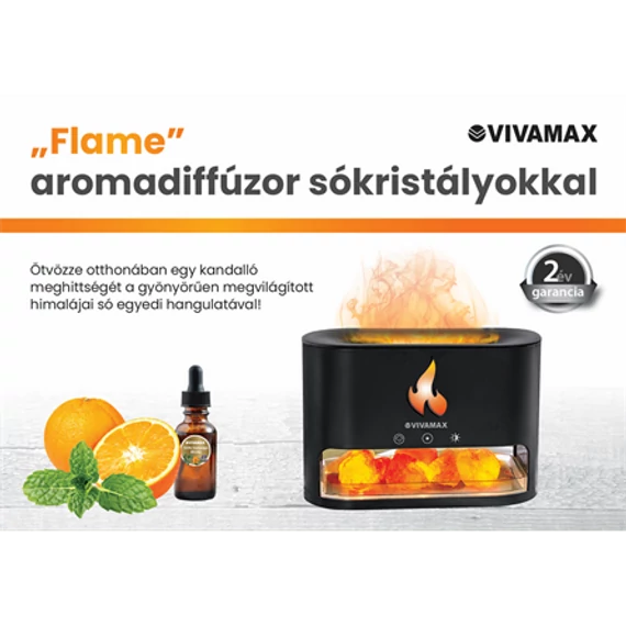 "Flame" aromadiffúzor sókristályokkal