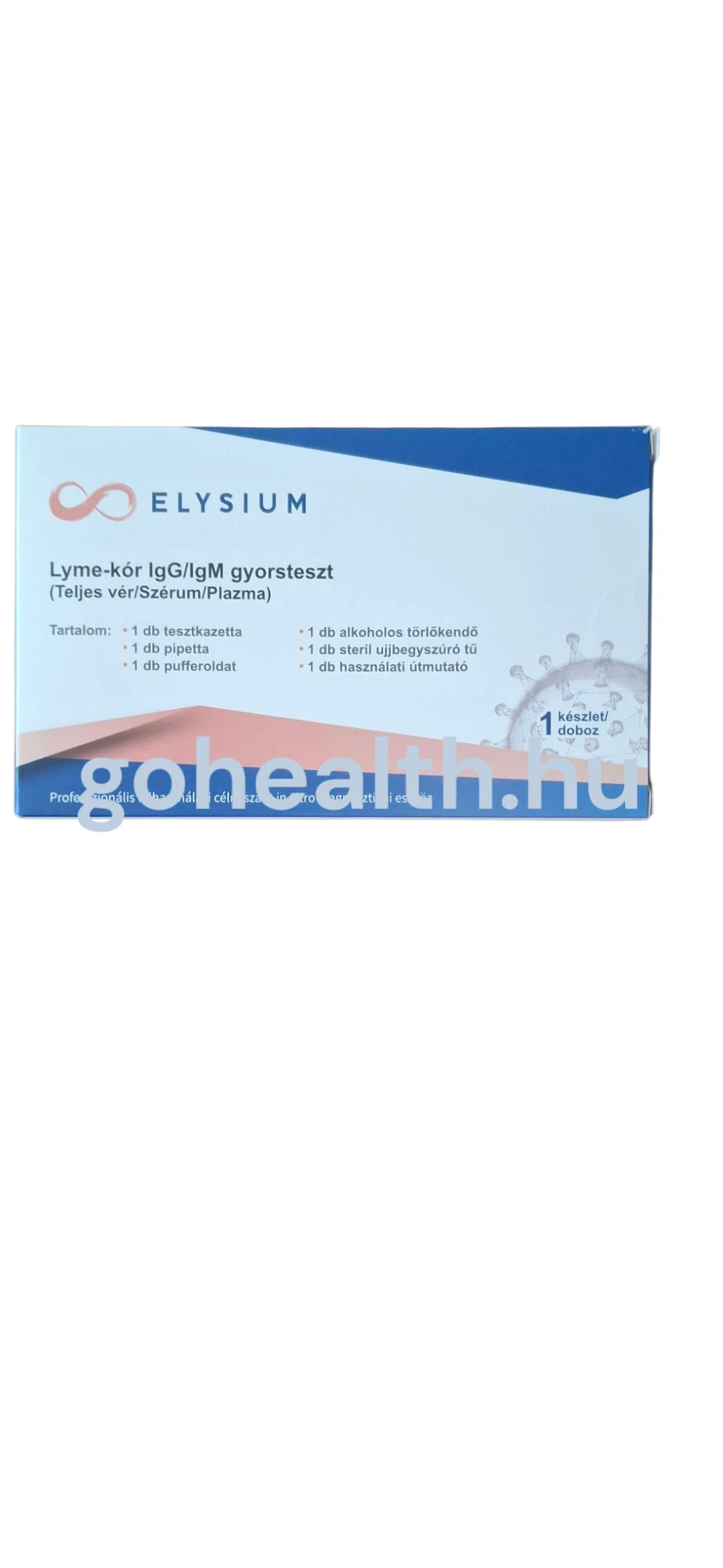 Elysium Lyme-kór IgG/IgM gyorsteszt - 1 db tesztkészlet (ujjbegyvérből) 
