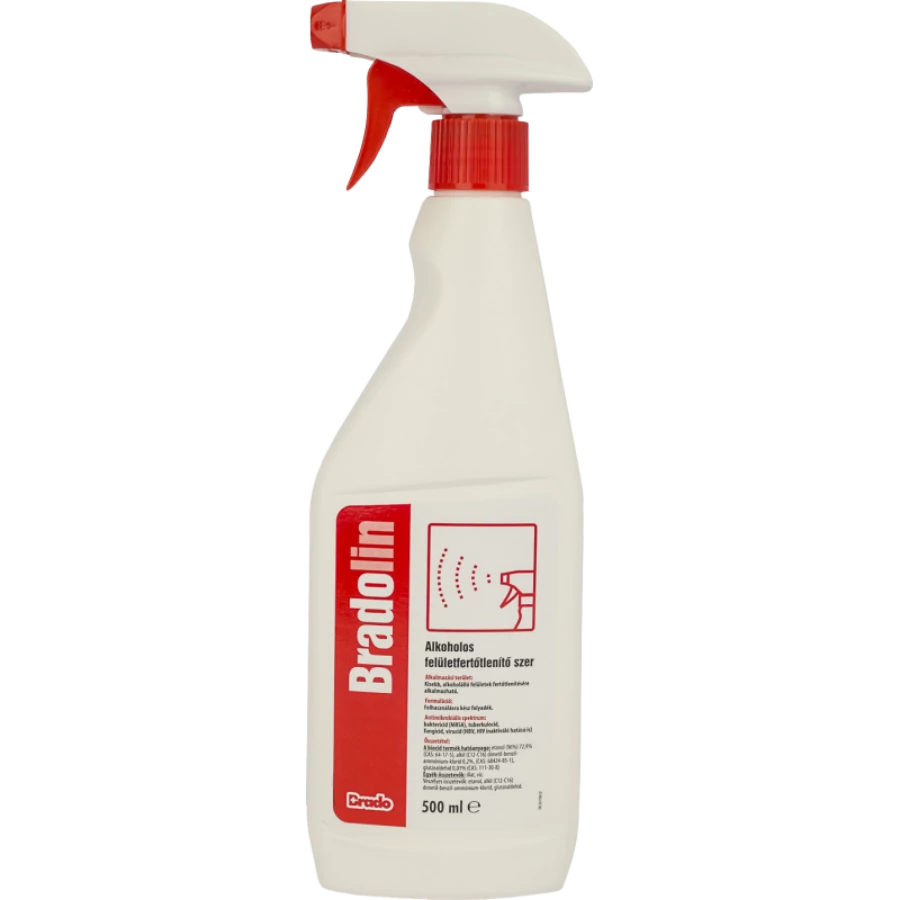 BRADOLINE Alkoholos felület fertőtlenítő szórófejes 500ml