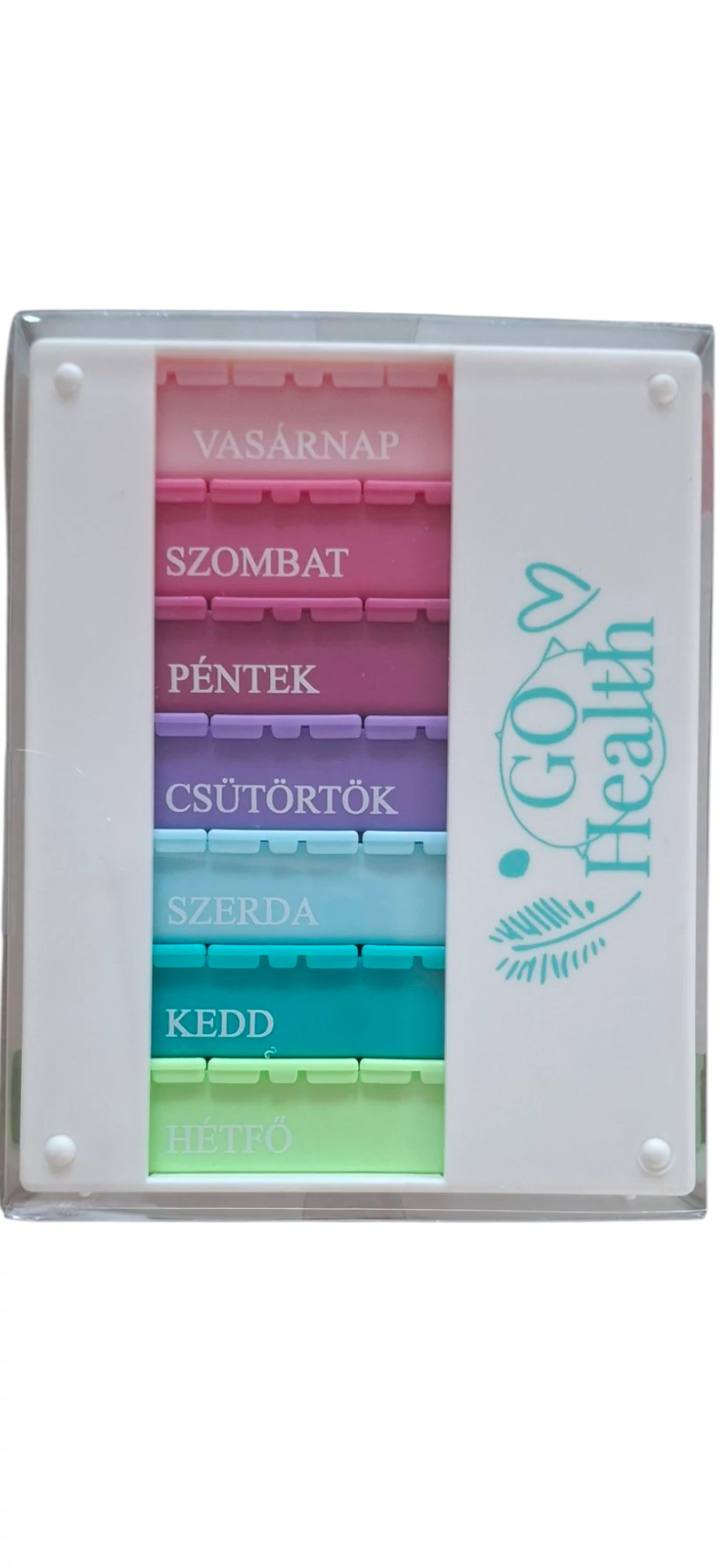 GO Health heti 7x4 gyógyszertároló színes