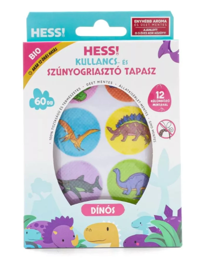 Elysium kullancs- és szúnyogriasztó állatos tapasz enyhébb aromával (0-3 éves kor között) - 60 db - Dínós